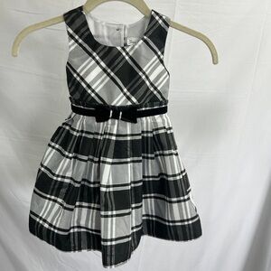 Toddler plaid formal chiffon dress with tulle